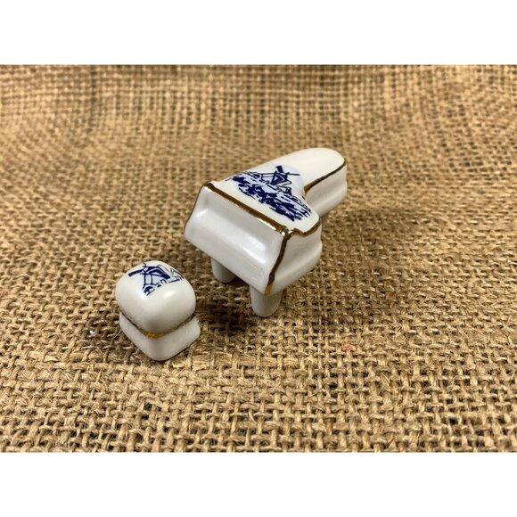 Porcelain Dollhouse Furniture 6 Piece Miniature Vintage Japan Windmill Scene - Picture 4 of 10